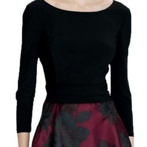 American Living Red Floral Print Fit & Flare Dress